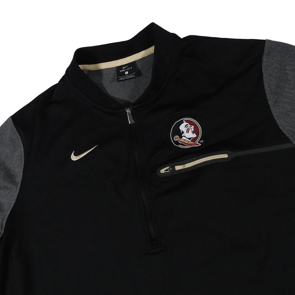Florida State Nike Dri-Fit Performance 1/4 Zip Pullover Football NCAA Mens Large